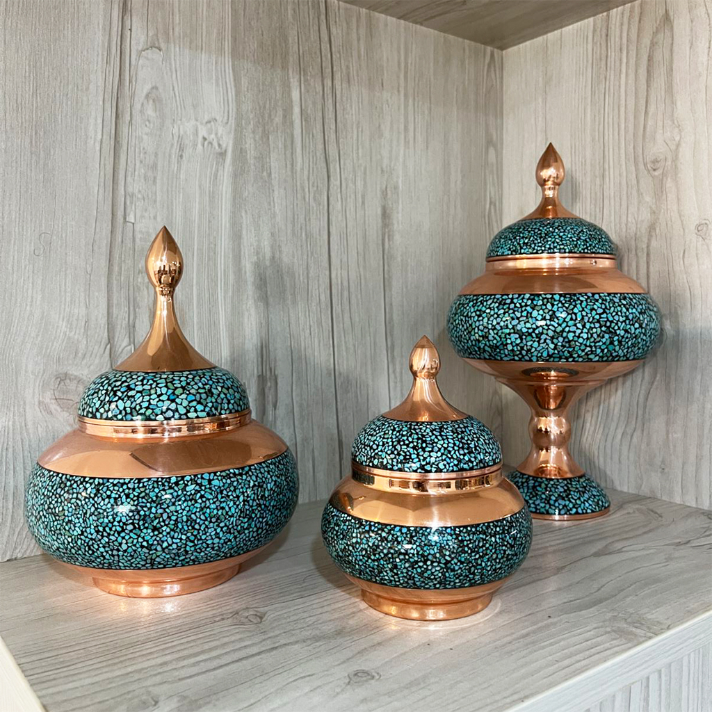 ظروف مس فیروزه کوب